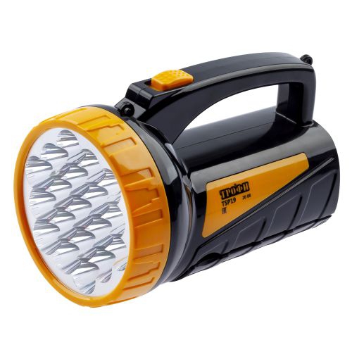 Фонарь-прожектор аккумуляторный TSP19 19 + 18LED аккум. 4В 2А.ч ЗУ 220В (картон. упак.) Трофи C0045552/Б0008436 C0045552