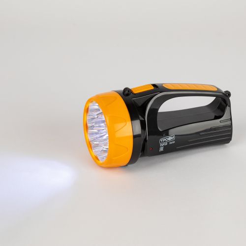 Фонарь-прожектор аккумуляторный TSP10 15LED 2 режима 4В 1.5А.ч ЗУ 220В (картон. упак.) Трофи Б0016537 Б0016537