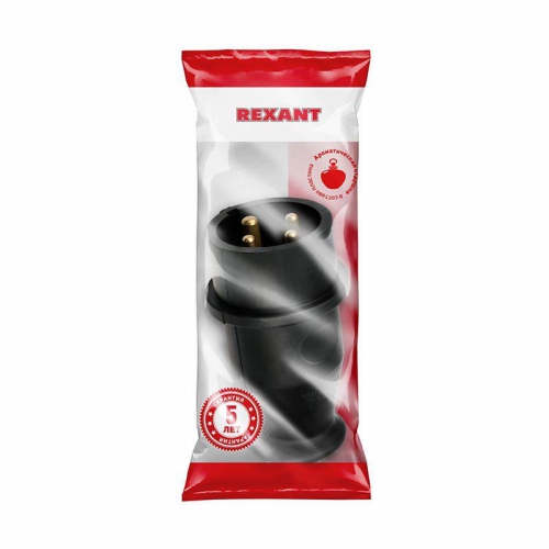 Вилка переносная влагозащ. 3P+PE 32А IP44 каучук черн. Rexant 111-006 111-006