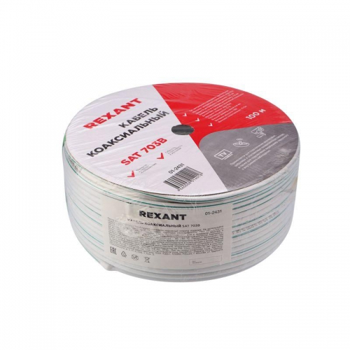 Кабель SAT 703B+CU/AL/CU (75Ом) 100м (м) Rexant 01-2431 193946