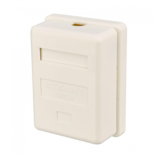 Розетка компьютерная 1-м ОП RJ45 кат.5E UTP неэкранир. бел. Rexant 03-0121 03-0121