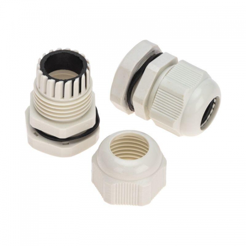 Ввод кабельный PG-16 (10-14мм) сер. комплект (уп.2шт) Rexant 07-8016-A2 07-8016-A2