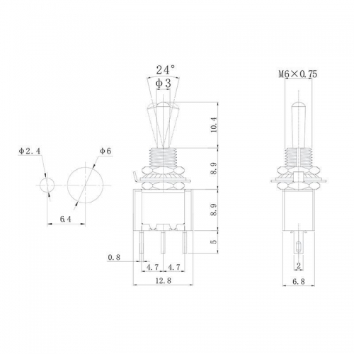 Тумблер 250В 3А (3с) ON-ON 1п Micro (MTS-102) Rexant 36-4010 36-4010