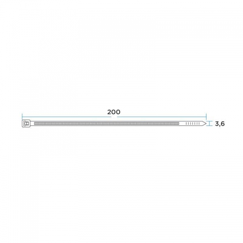 Хомут кабельный 3.6х200 нейл. бел. (уп.100шт) Rexant 07-0200 07-0200