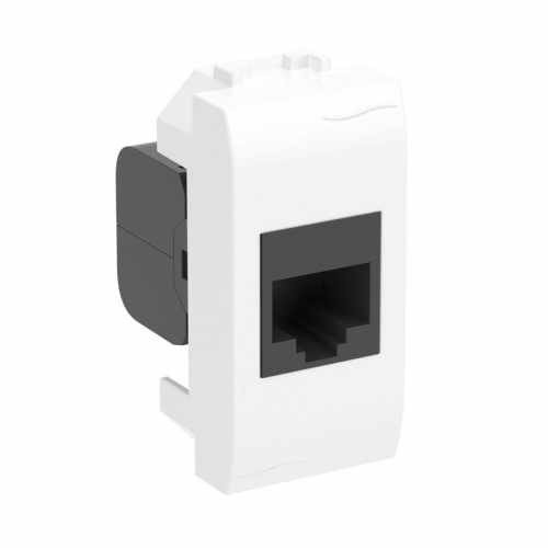 Розетка компьютерная 1-м СП 1мод. Brava RJ45 кат.5E разъем Hyperline бел. DKC 76654B 76654B