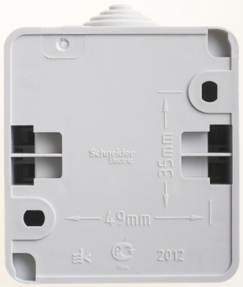 Переключатель проходной 1-кл. ОП Этюд 10А IP44 10AX сер. SE BA10-046C BA10-046C