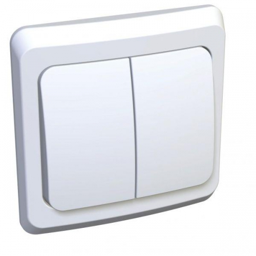 Выключатель 2-кл. СП Этюд 10А IP20 с подсветкой бел. SE BC10-006B BC10-006B