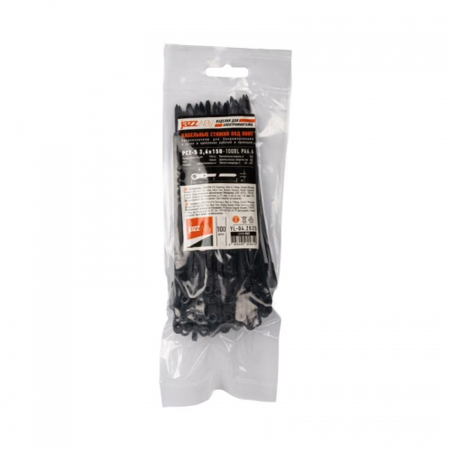 Хомут кабельный PCT-S 3.6х150-100BL 3.6х150 PA6.6 черн.(уп.100шт) JazzWay 5055612 5055612