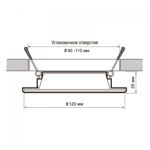 Светильник светодиодный PLED DL7 10Вт 6500К IP54 850лм WH встраив. бел. Pro JazzWay 5069046 5069046