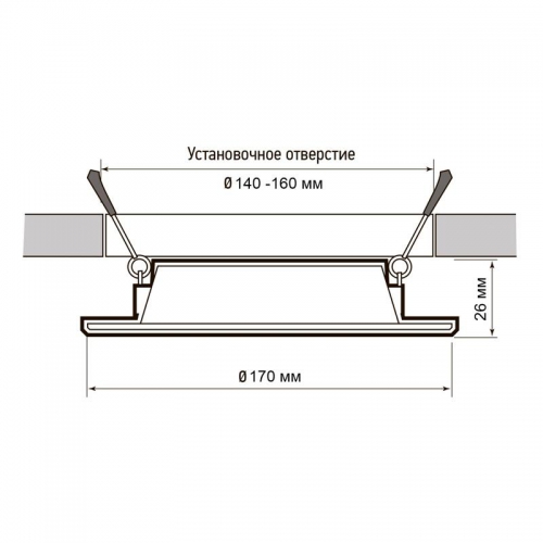 Светильник светодиодный PLED DL7 18Вт 6500К IP54 1530лм WH встраив. бел. Pro JazzWay 5069107 5069107