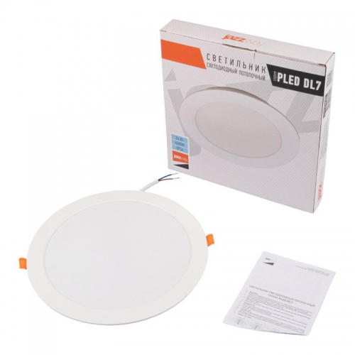 Светильник светодиодный PLED DL7 24Вт 6500К IP54 2040лм WH встраив. бел. Pro JazzWay 5069121 5069121