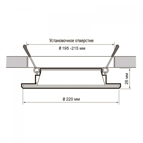 Светильник светодиодный PLED DL7 24Вт 6500К IP54 2040лм WH встраив. бел. Pro JazzWay 5069121 5069121