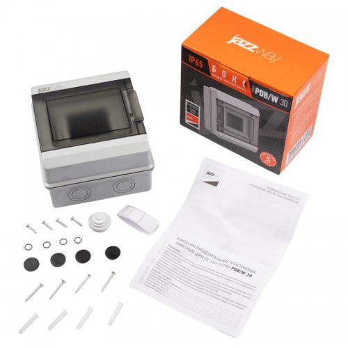 Бокс модульный накладной PDB/W 3005 GR (ЩРН-ПГ- 5) IP65 пластик. Pro JazzWay 5071964 5071964