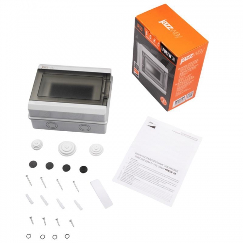 Бокс модульный накладной PDB/W 3008 GR (ЩРН-ПГ- 8) IP65 пластик. Pro JazzWay 5071988 5071988