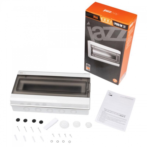 Бокс модульный накладной PDB/W 3018 GR (ЩРН-ПГ-18) IP65 пластик. Pro JazzWay 5072022 5072022