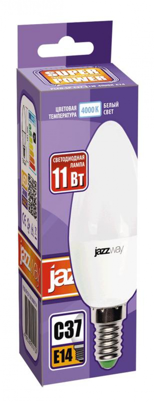 Лампа светодиодная PLED-SP 11Вт C37 4000К нейтр. бел. E14 230В/50Гц JazzWay 5019188 5019188