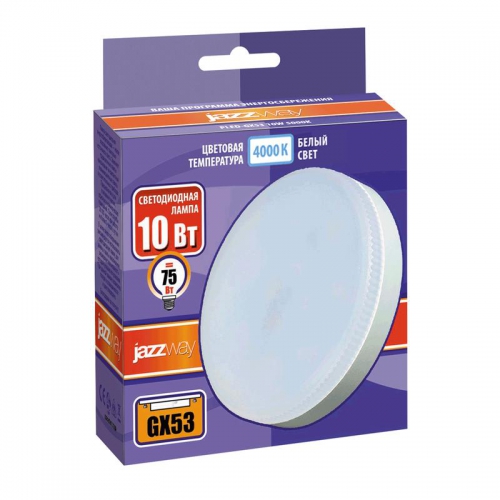 Лампа светодиодная PLED-GX53 10Вт 4000К нейтр. бел. GX53 820лм 230/50Гц JazzWay 5032873 5032873
