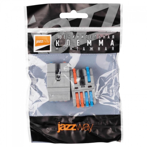 Клемма монтажная СМК PTC-2P 4224 BL/2 450В 32А 0.08-2.5(4.0)кв.мм JazzWay 5073760 5073760