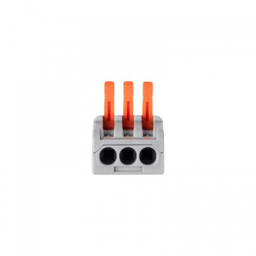 Клемма монтажная СМК PTC-3P 4233 BL/3 450В 32А 0.08-2.5(4.0)кв.мм JazzWay 5073708 5073708