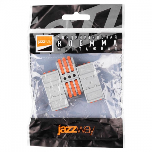 Клемма монтажная СМК PTC-3P 4233 BL/3 450В 32А 0.08-2.5(4.0)кв.мм JazzWay 5073708 5073708