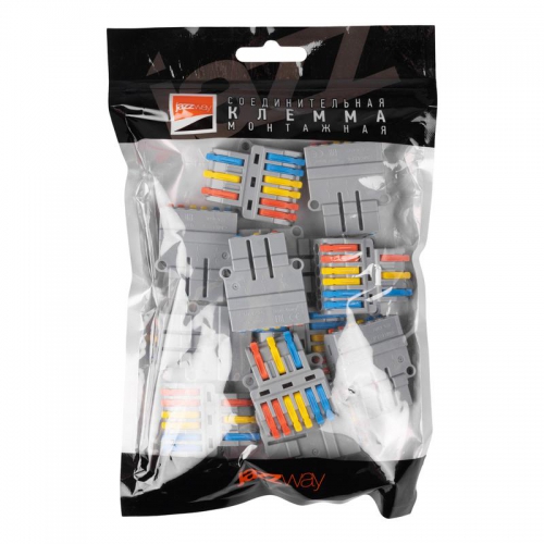 Клемма монтажная СМК PTC-3P 4236 BL/2 450В 32А 0.08-2.5(4.0)кв.мм JazzWay 5073807 5073807