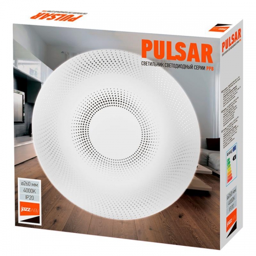 Светильник светодиодный декоративный PPB Pulsar 24Вт 4000К IP20 d260х55 настенно-потолочный бытовой JazzWay 5024724 5024724