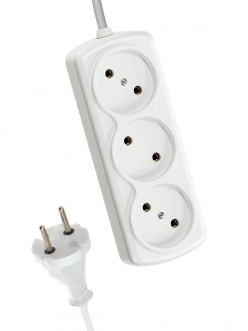 Удлинитель 3х1.5м 6А IP20 ПВС 2х0.75 КОСМОС YKsm1.5m-3g(6A)S YKsm1.5m-3g(6A)S