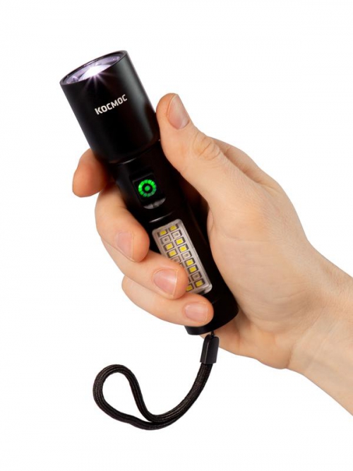 Фонарь ручной аккум. 10Вт LaserLED/широк.cвет/Li-ion 1200мА.ч алюм. КОСМОС (KOC134Lit) KOC134Lit