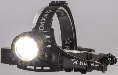 Фонарь налобный аккум. 10Вт P50 LED/Li-ion18650 2х1000мА.ч алюм. КОСМОС (KOC855Lit) KOC855Lit
