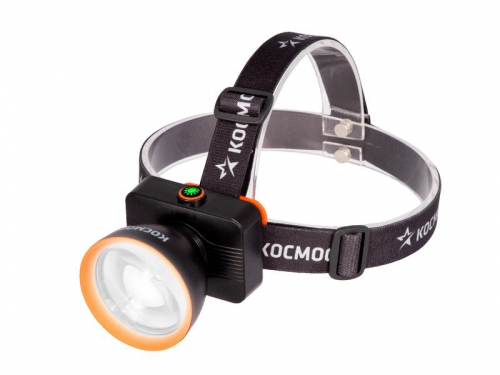 Фонарь налобный аккум. 15Вт Laser LED/ 3000мА.ч ABS пластик линза Френеля КОСМОС (KOC533Lit) KOC533Lit