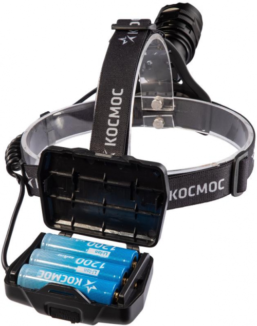 Фонарь налобный аккум. 10Вт Laser LED/Li-ion18650 3х1200мА.ч алюм. КОСМОС (KOC854Lit) KOC854Lit
