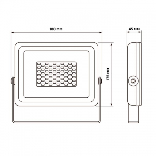 Прожектор светодиодный PFL-SC-SMD-50Вт 6500К IP65 (матовое стекло) JazzWay 5001435 5001435