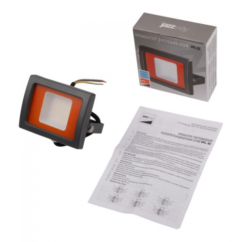 Прожектор светодиодный PFL-SC 10Вт 6500К IP65 190-260В ДО закален. матов. стекло JazzWay 5004863 5004863