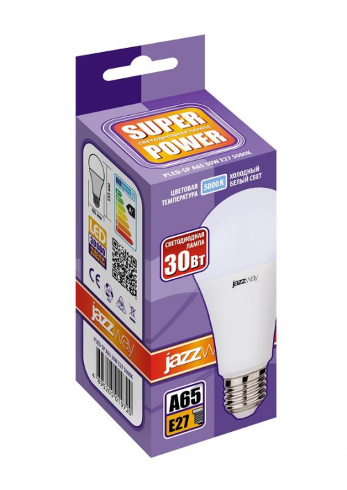 Лампа светодиодная PLED-SP A65 30Вт 5000К E27 230/50 Jazzway 5019720 5019720
