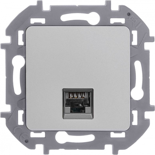 Розетка компьютерная Inspiria RJ45 кат.5E UTP алюм. Leg 673827 673827