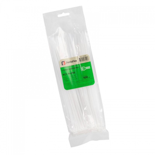 Хомут кабельный КСС 4х250 нейл. бел. (уп.100шт) Fortisflex 49398 49398