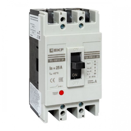 Выключатель автоматический 3п 63/25А 25кА ВА-99М PROxima EKF mccb99-63-25m mccb99-63-25m