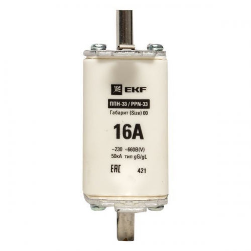 Вставка плавкая ППН-33 160/6А габарит 00 PROxima EKF fus-33/160/6 fus-33/160/6