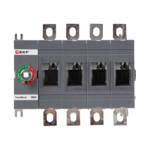 Рубильник 4п 200А без рукоятки управления TwinBlock EKF tb-s-200-4p tb-s-200-4p
