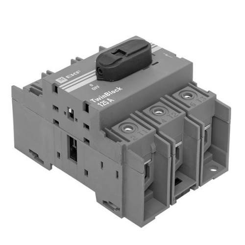 Рубильник 3п 125A c рукояткой управления для прямой установки TwinBlock EKF tb-125-3p-f tb-125-3p-f