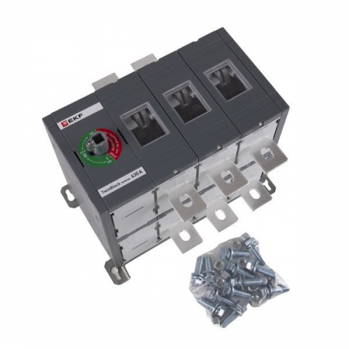 Рубильник 3п 630А реверсивный без рукоятки управления TwinBlock EKF tb-s-630-3p-rev tb-s-630-3p-rev