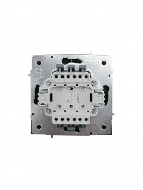 Выключатель 2-кл СП ZIMA IP20 10А безвинт. зажим черн. бархат LEZARD 704-4288-101QC 704-4288-101QC