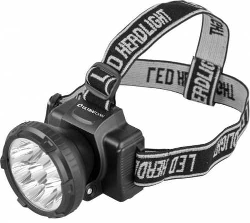 Фонарь налобный аккумуляторный LED 5363 (220В 9LED 2 режима; черн.) Ultraflash 11257 11257