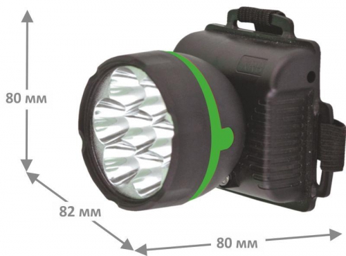 Фонарь налобный 909LED7 (7LED 1 режим; 3хR6 черн.) Ultraflash 11782 11782