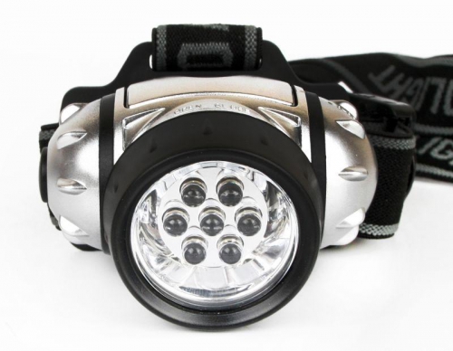 Фонарь налобный LED 5351 (7LED 3 режима; 3хR03 метал.) Ultraflash 10260 10260