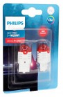 Комплект светодиодных ламп PHILIPS red W21W W3x16d 12В/1,75Вт B2 (2шт) 11065U30RB2