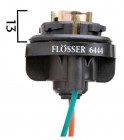 Колодка FLOSSER 6444 для ламп поворот/задний ход/стоп, мет. цоколь BA15S