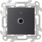 Розетка телевизионная одиночная TV СП Simon24 IP20 механизм графит Simon 2450477-038
