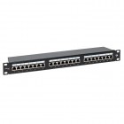 Патч-панель TERACOM PRO 19дюйм кат.5E 1U полный экран STP 24 порта RJ-45 Dual IDC с органайзером EKF TRP-PPNL-5ESTP-1U24