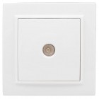 Розетка телевизионная TV 1-м СП Минск 5-862МГц 75Ом бел. Basic EKF ERA00-027-10